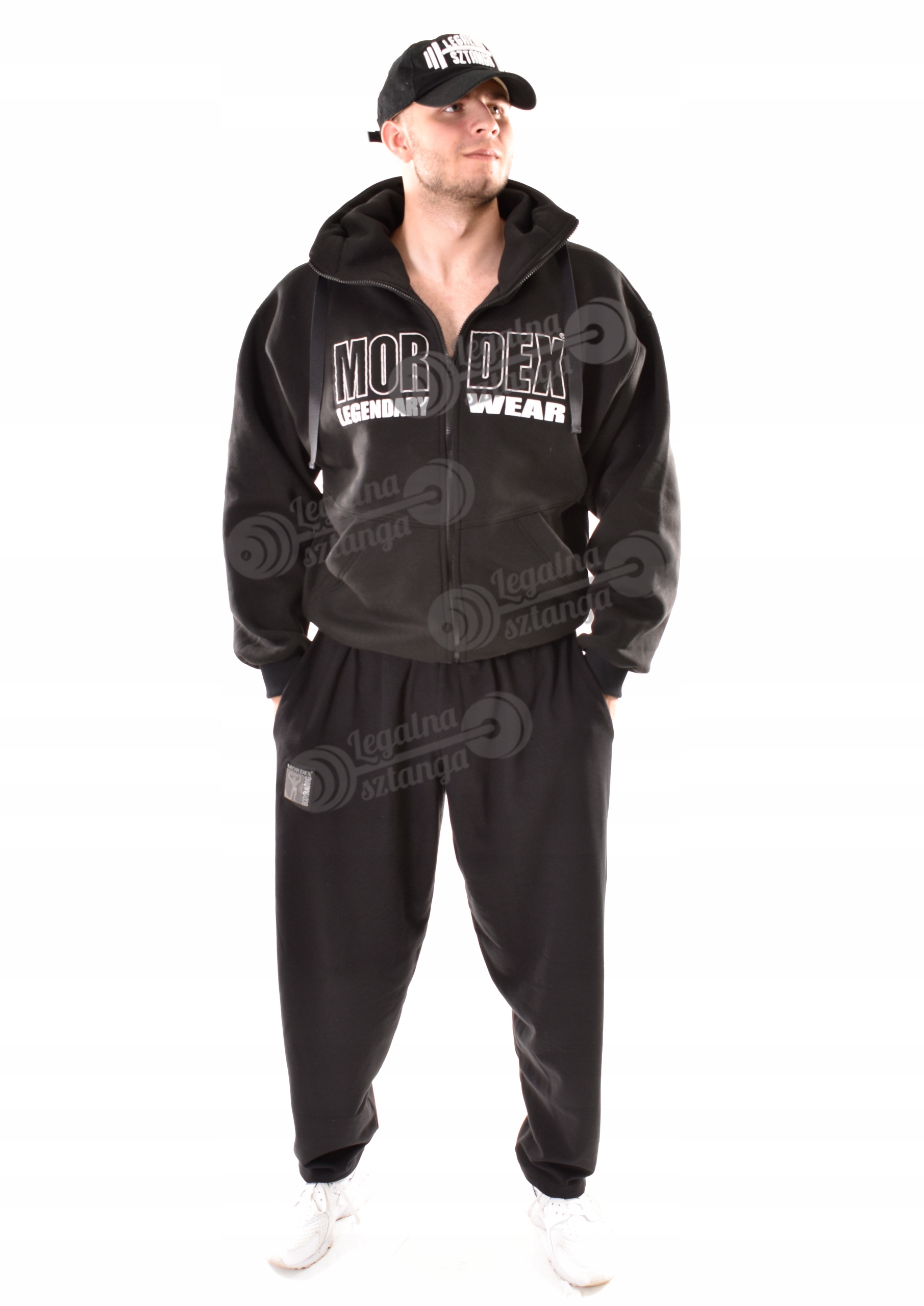 Spodnie dresowe Mordex czarne XL siłownia