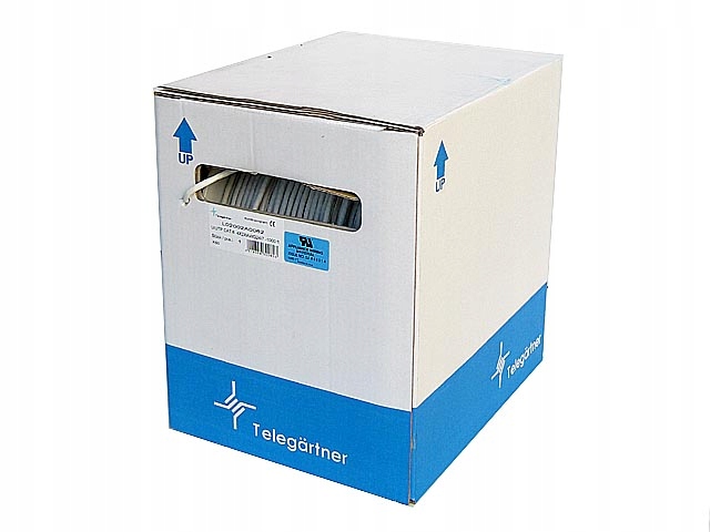 Przewód skrętka S/ftp kat.7 linka AWG27 Lsoh 305m Telegartner