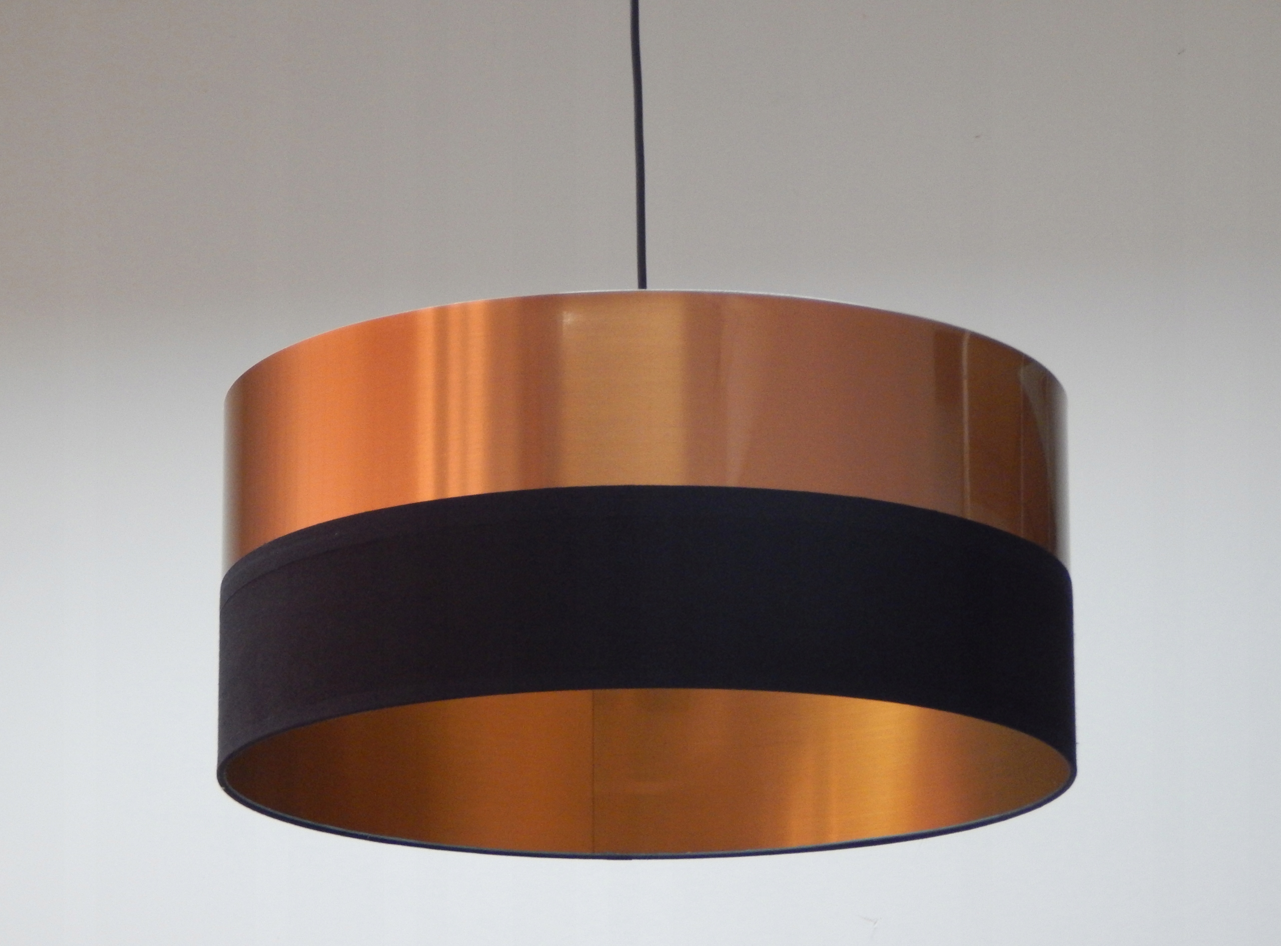 LAMPA WISZĄCA SUFITOWA MIEDŹ/CZARNA LED FI 35CM Kod producenta ZW-1 1/2CZ/M35