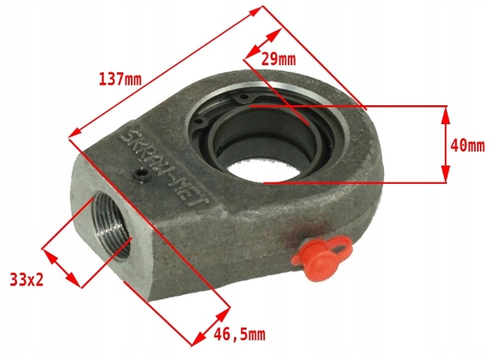 UCHO SIŁOWNIKA KT2*80 ŁOŻYSKO GE-40 40mm M33x2 Numer katalogowy części 1360.80W.GE40UYFT6