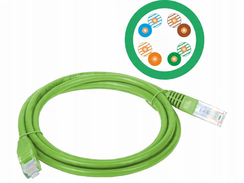 

Kabel Lan 0,5m komputerowy internetowy kat.5e Utp