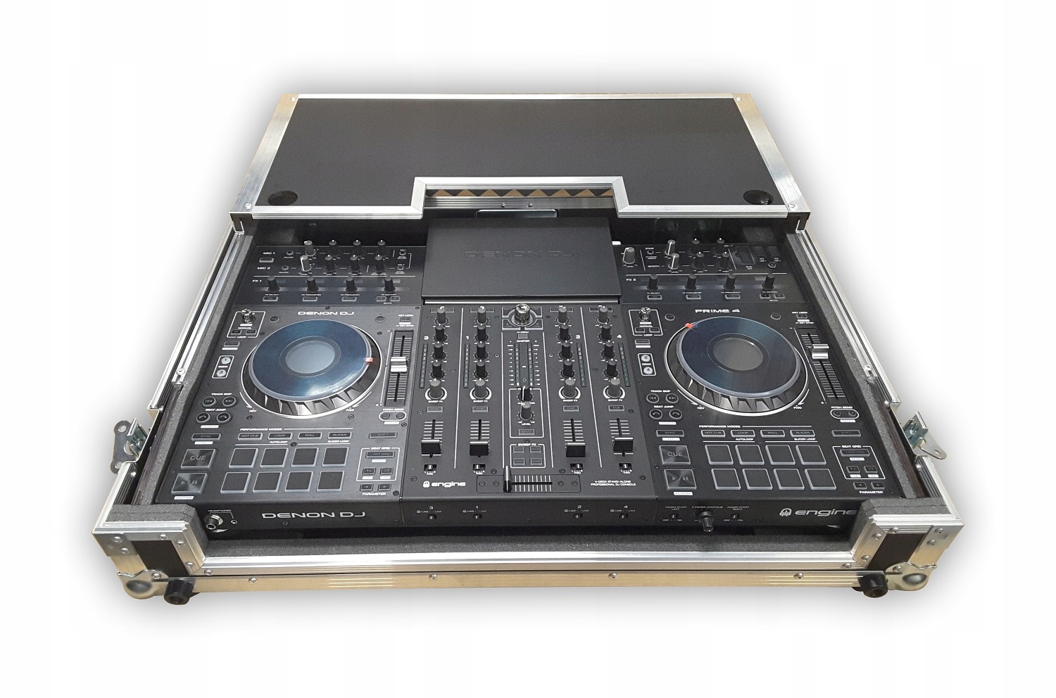 Case DENON PRIME 4 z kołami i półką Lżejszy o 20% Kod producenta DP4KPKAN