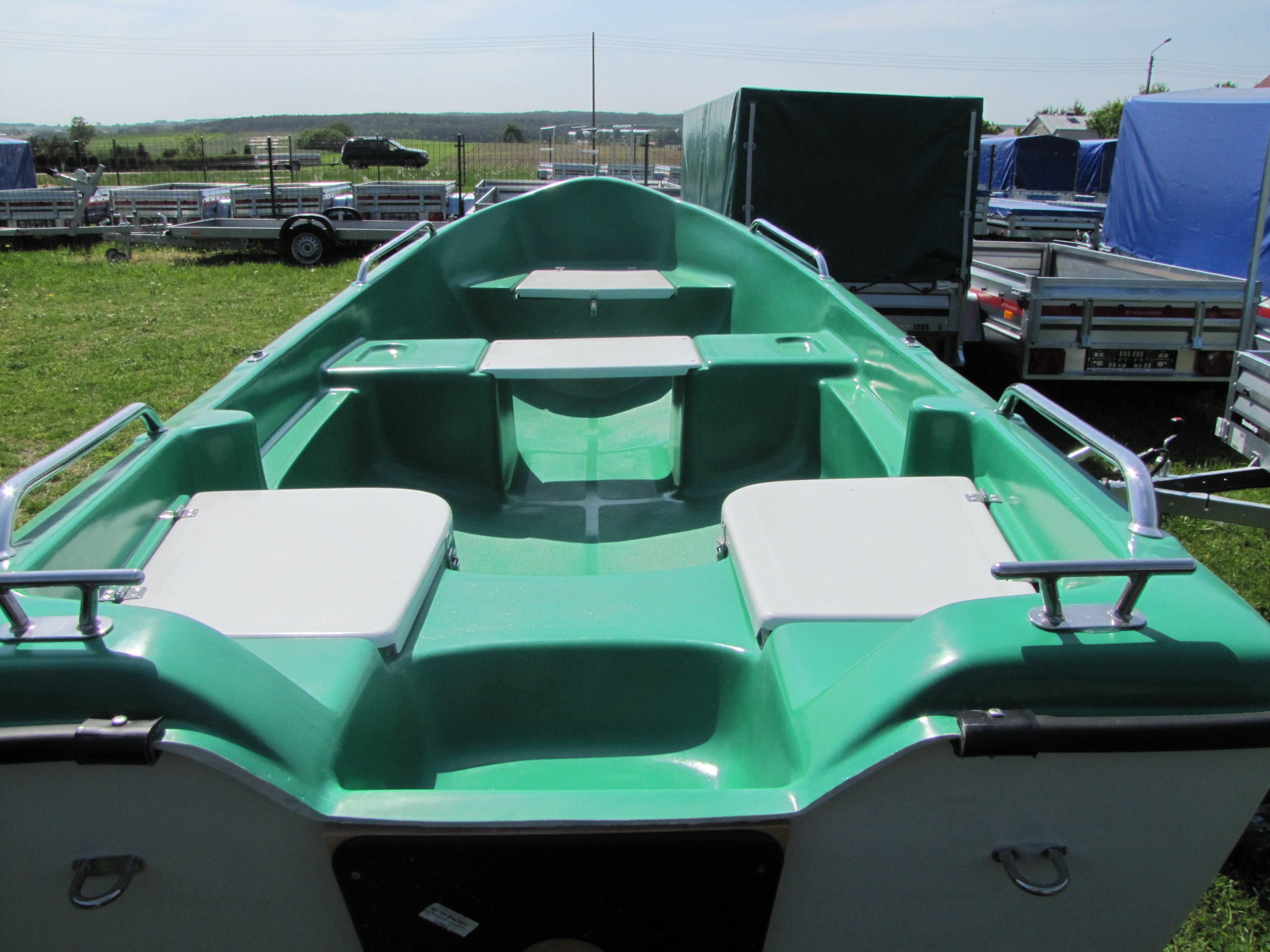 Łódź łódka PULSAR 380 WIOSŁOWA MOTOROWA od ręki Szerokość 150 cm