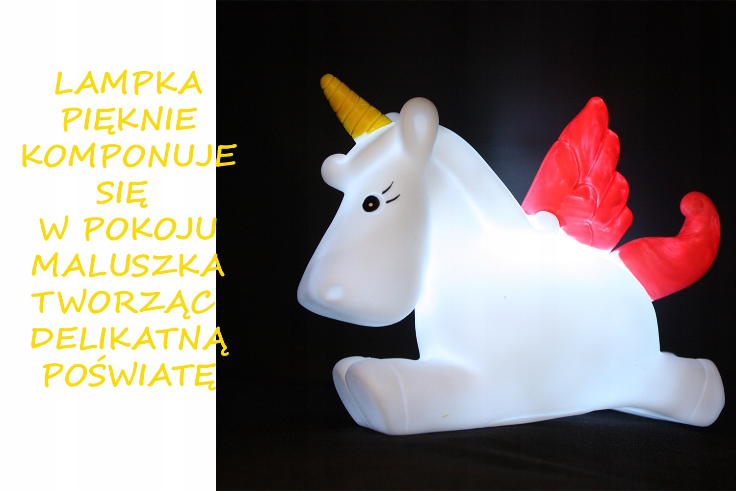 LAMPKA NOCNA JEDNOROŻEC UNICORN 17CM E0752 EMAJ Bohater brak