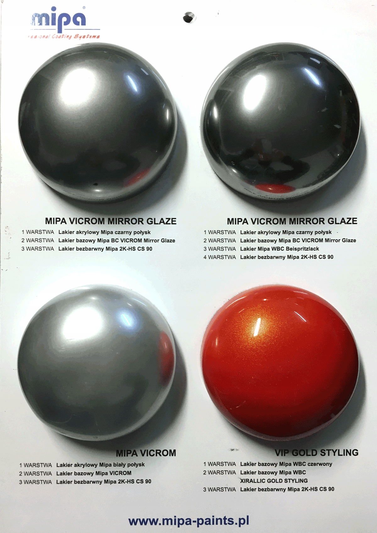 Lakier bazowy Mipa VICROM MIRROR GLAZE 1L Packaging Puszka