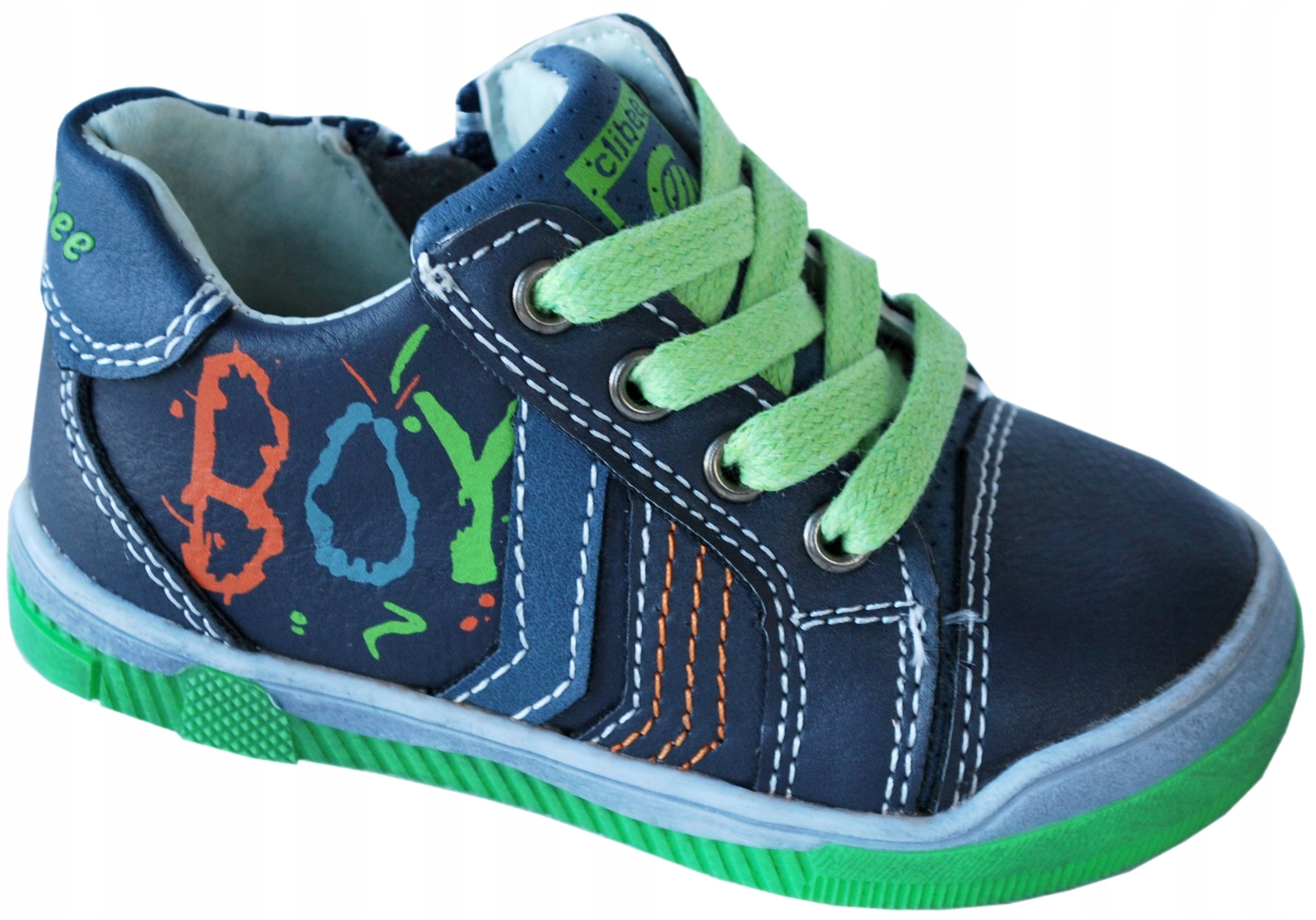 TRZEWIKI na suwak wkł.skóra profil r.20 / 13cm