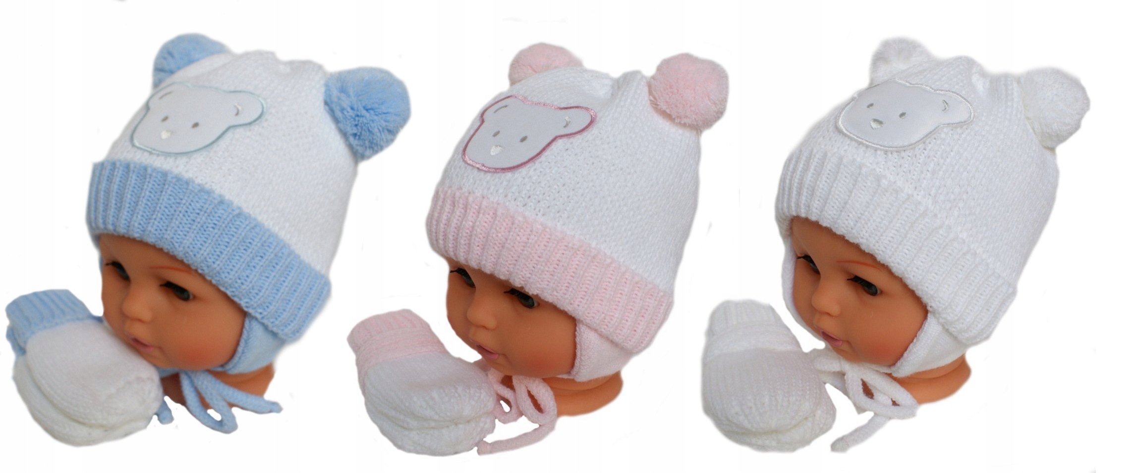 KPL. CZAPKA+SZALIK+RĘK. WIĄZANY PODSZYCIE BAWEŁNA Materiał dominujący akryl