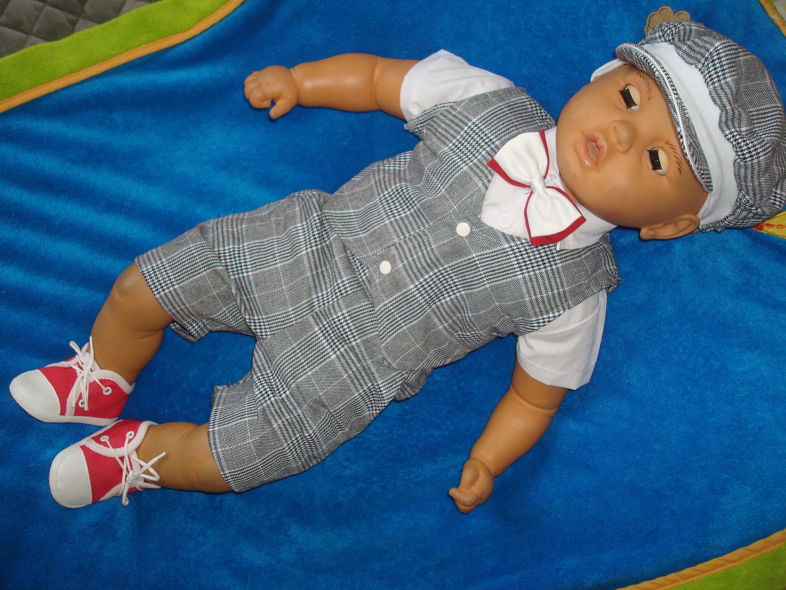 KOMPLET LATO UBRANKO /CHRZTU /WESELE/ SPODENKI 80 Kolor szary