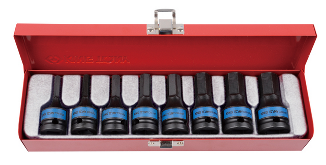 NASADKI UDAROWE 1 2 HEX IMBUS 5 19 8szt KING TONY