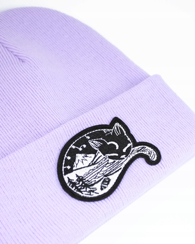 czapka beanie KOTEK fiolet kot pastel goth soft grunge alternative liliowa Marka inna