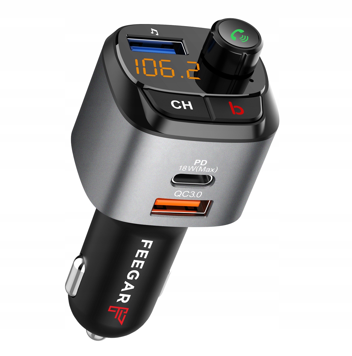 FEEGAR Transmiter FM Zestaw głośnomówiący BT QC4.0 Marka Feegar