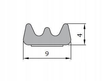 USZCZELKA SAMOPRZYLEPNA DO OKIEN i drzwi PROFIL E biała 6 m Kolor biały