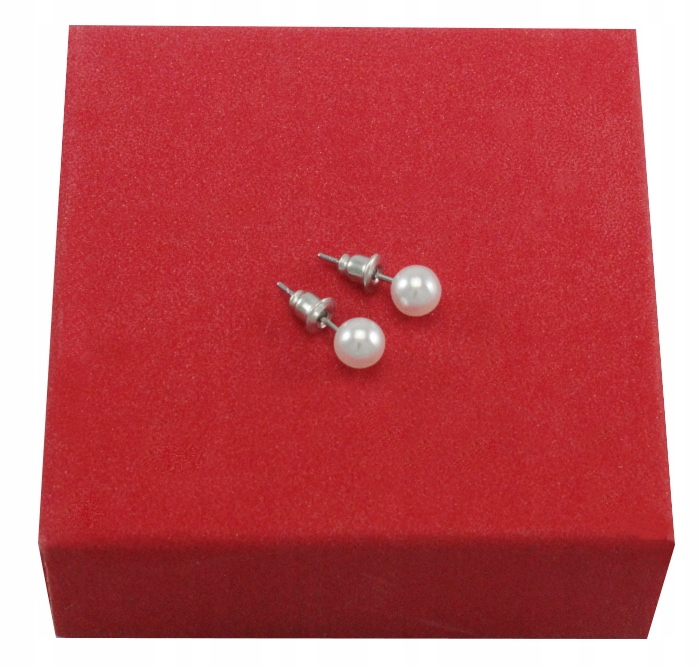 

Kolczyki glamour Białe Perełki Kulki 6 MM