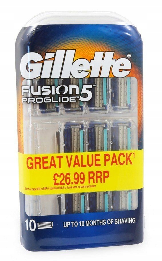 Gillette Fusion 5 Proglide 10 ks Uk vložky nůžkové čepele