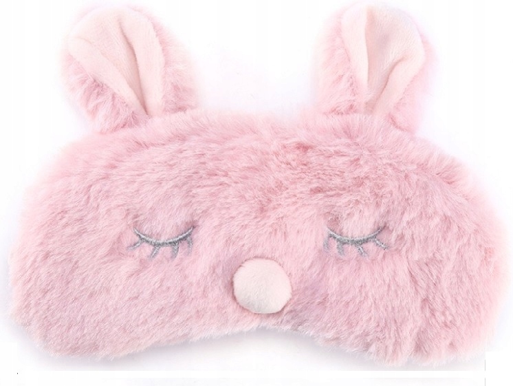 

Maska Opaska Na Oczy do spania różowy królik
