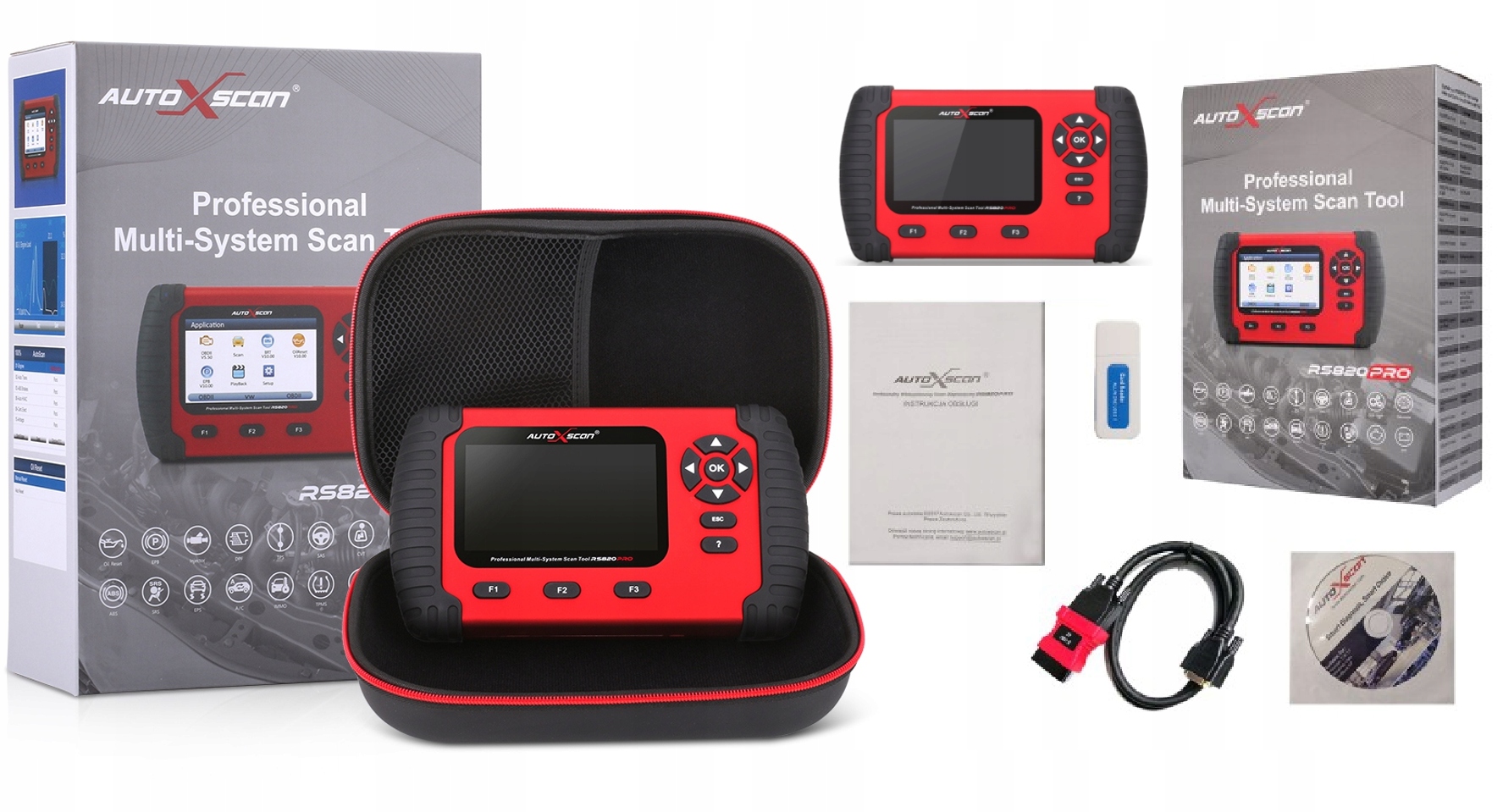 PROFESJONALNY TESTER DIAGNOSTYCZNY GM RS820PRO PL Kod producenta RS820