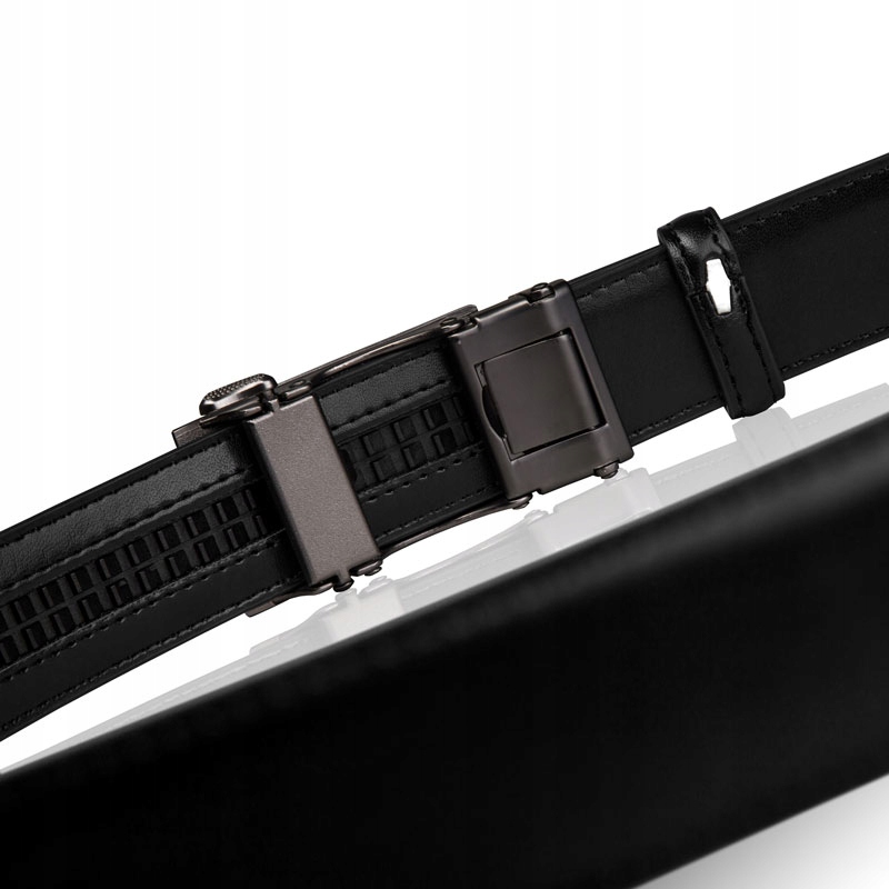 BETLEWSKI pasek skórzany męski automat klamra pas spodni klasyczny czarny Płeć mężczyzna