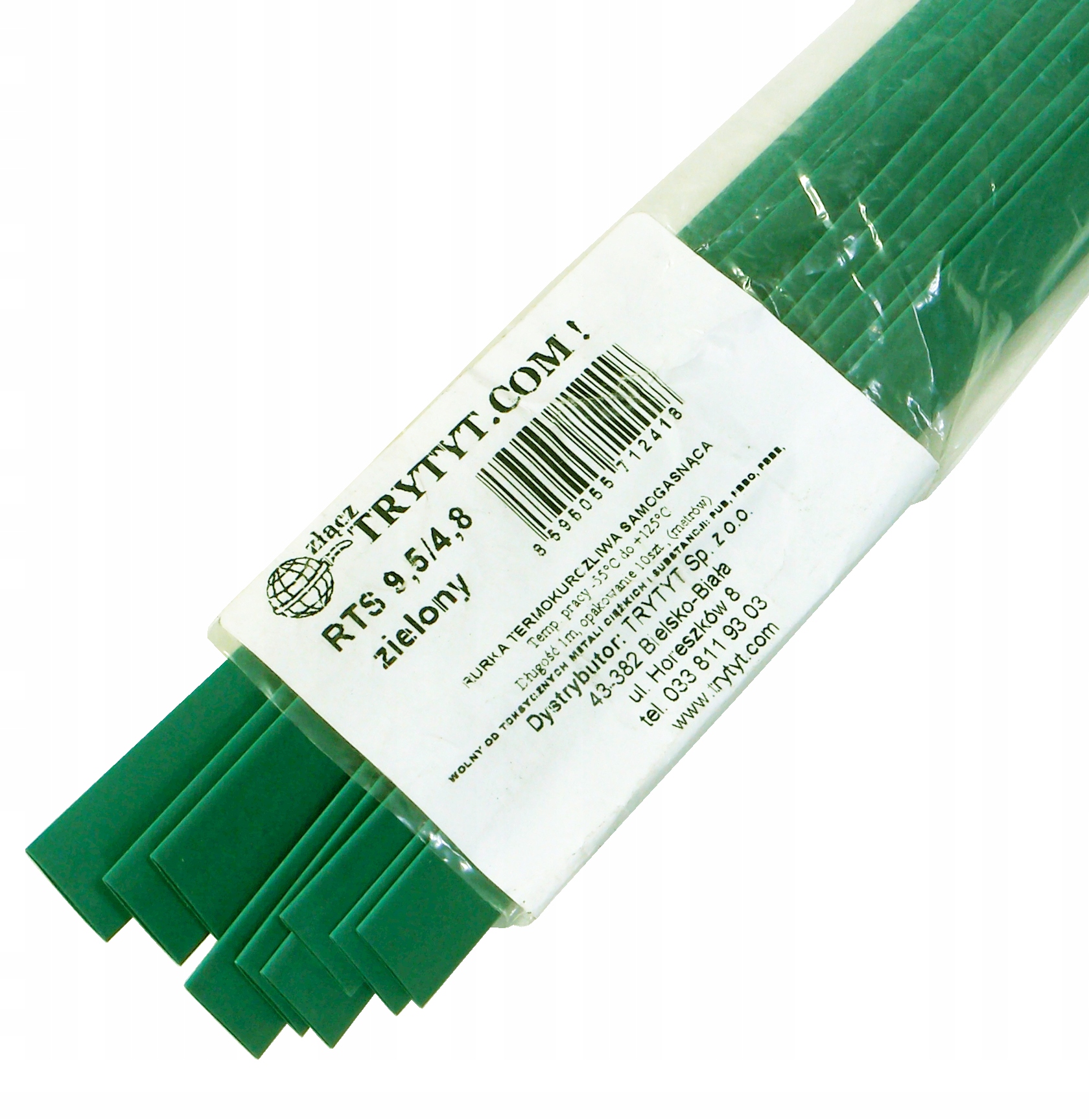 10x RURKA KOSZULKA TERMOKURCZLIWA 9,5 4,8 zielony