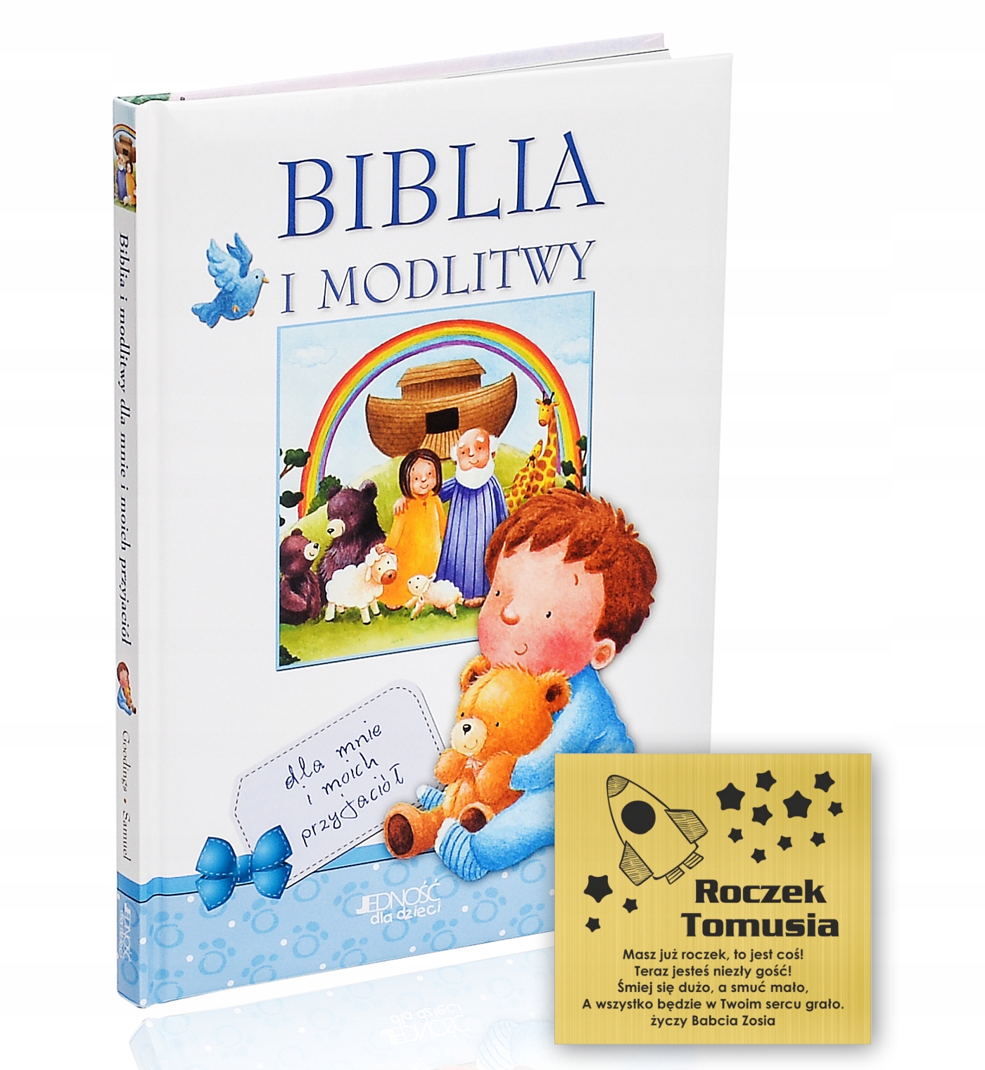 Biblia i modlitwy Chrzest Roczek Narodziny Grawer