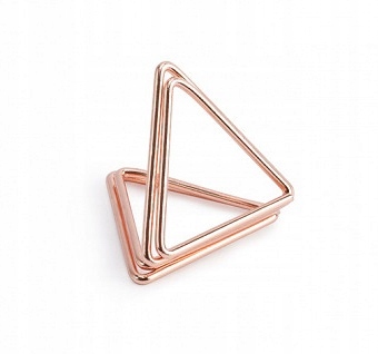 

Stojaki na winietki trójkąty, różowe złoto, 10 szt