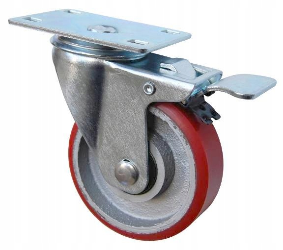 

Koło Kółko Żeliwo Poliuretan Obrotowe 125 hamulec