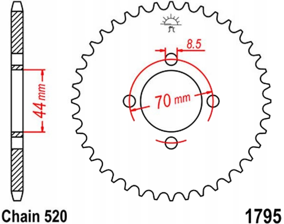 Zadní ozubené kolo Suzuki Lt-z 90 Quadsport Nové