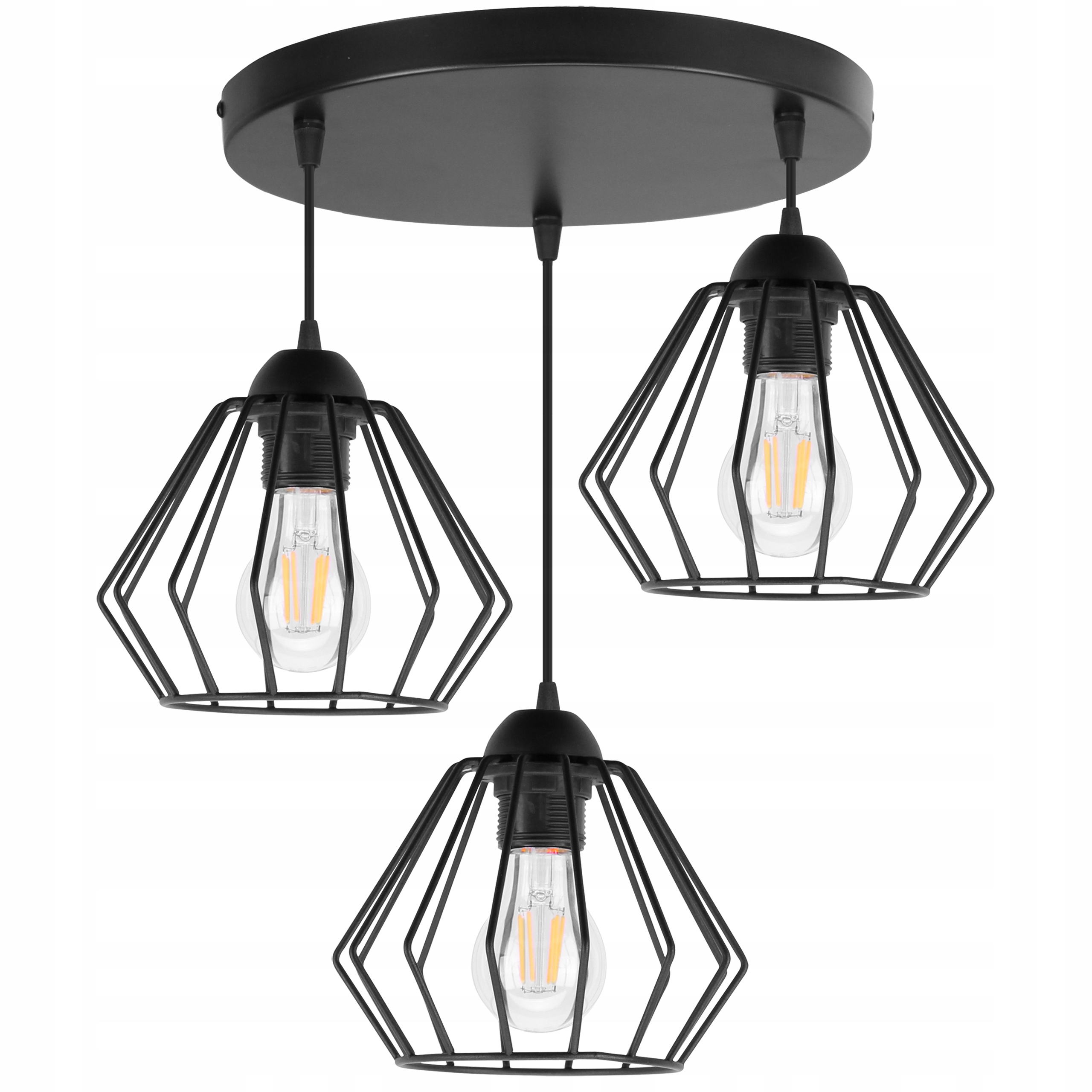 

Lampa Sufitowa Wisząca Diament Loft Edison Industr