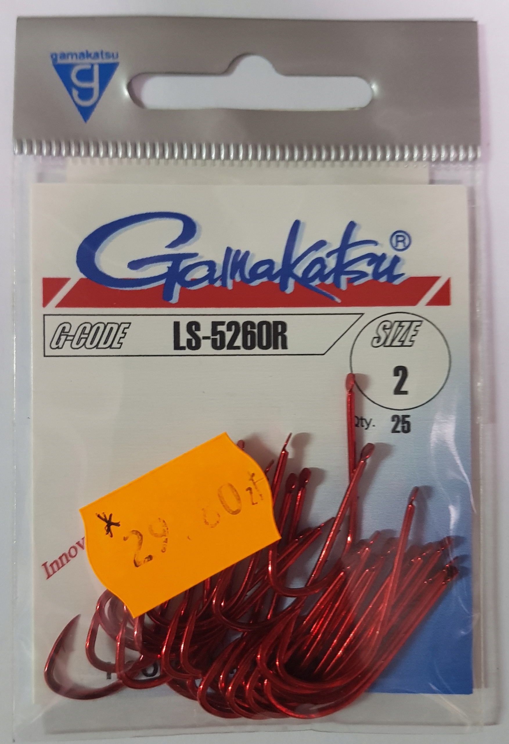 Haczyki Gamakatsu LS-5260R nr 2 czerwony