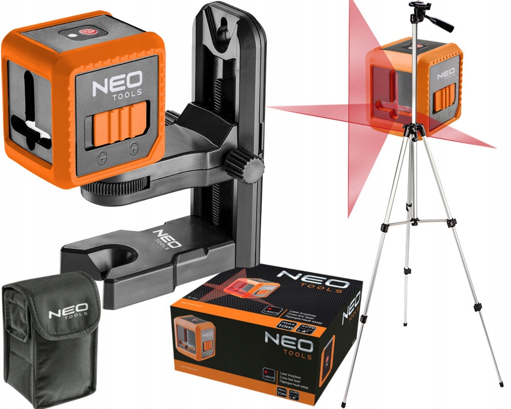 

Neo Laser Krzyżowy Poziomica Statyw 150cm 75-100