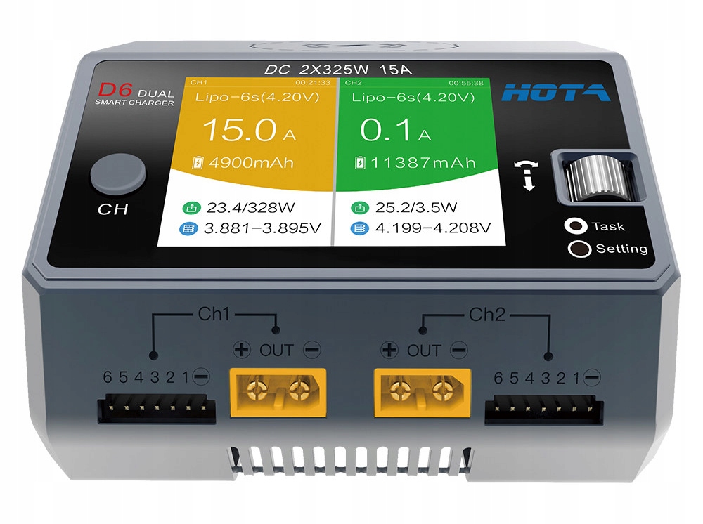 

Ładowarka Akumulatorów LiPo Lilon Hota D6 650W 15A