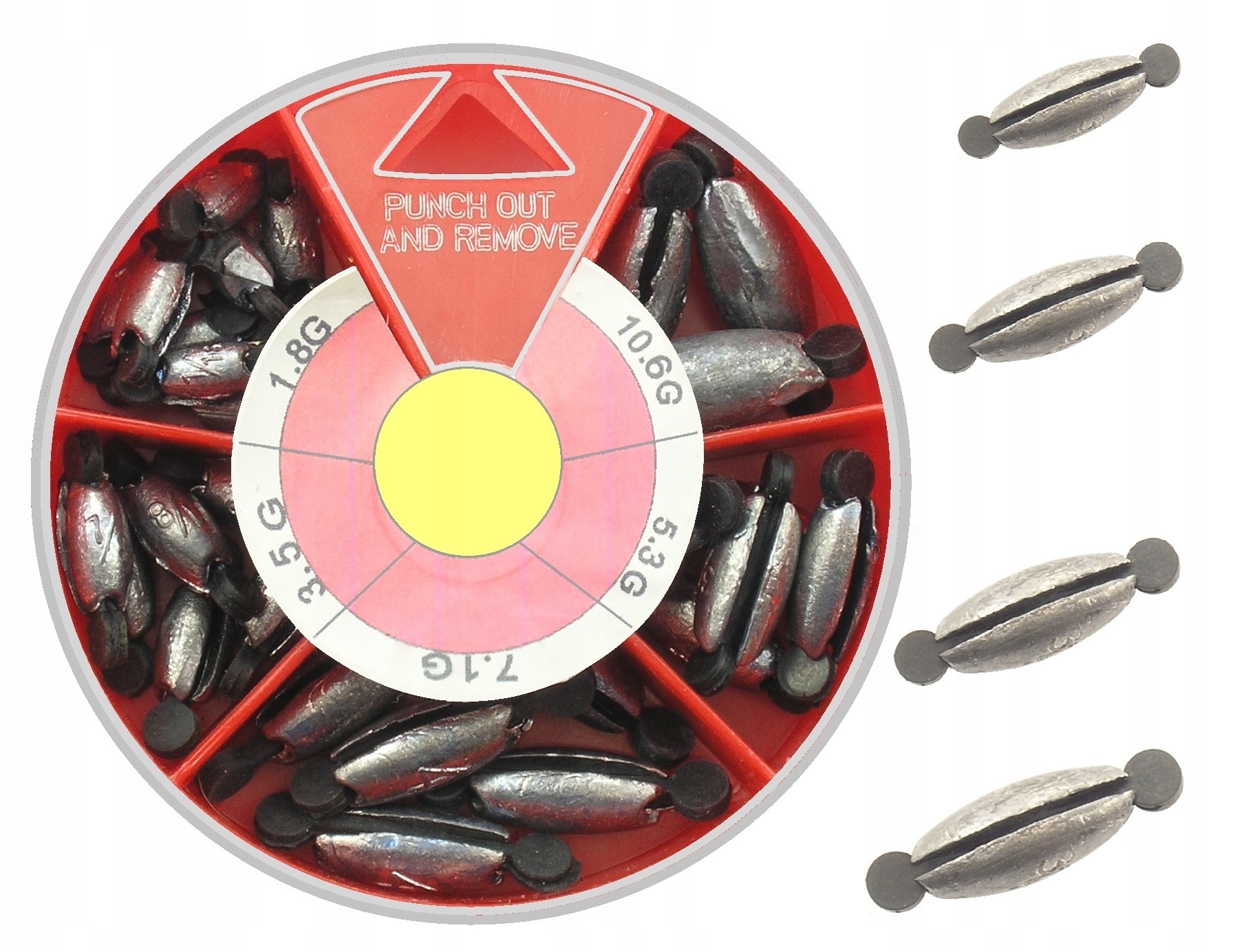 

Ciężarki Z Stoperem 1,8 g - 10,6 g Box 170 g
