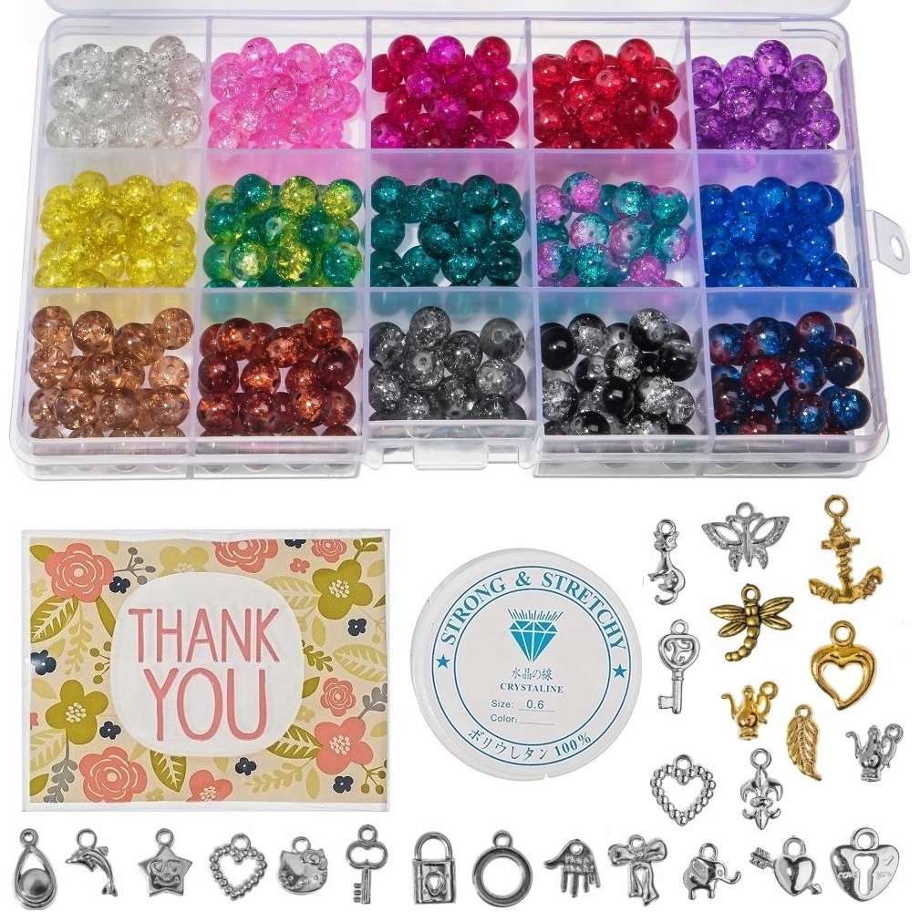 

Zestaw Do Bransoletek Koraliki Cracle 370 Elem.