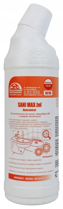 

Dolphin Sani Max Gel 1L Żel Do Dezynfekcji Wc
