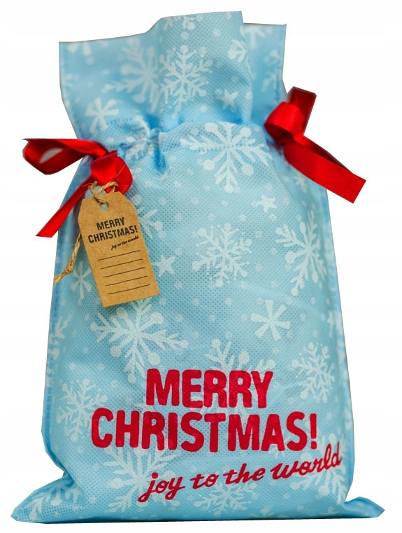 WOREK TEKSTYLNY ŚWIĘTA PREZENT WSTĄŻKA 30x45 wstąż