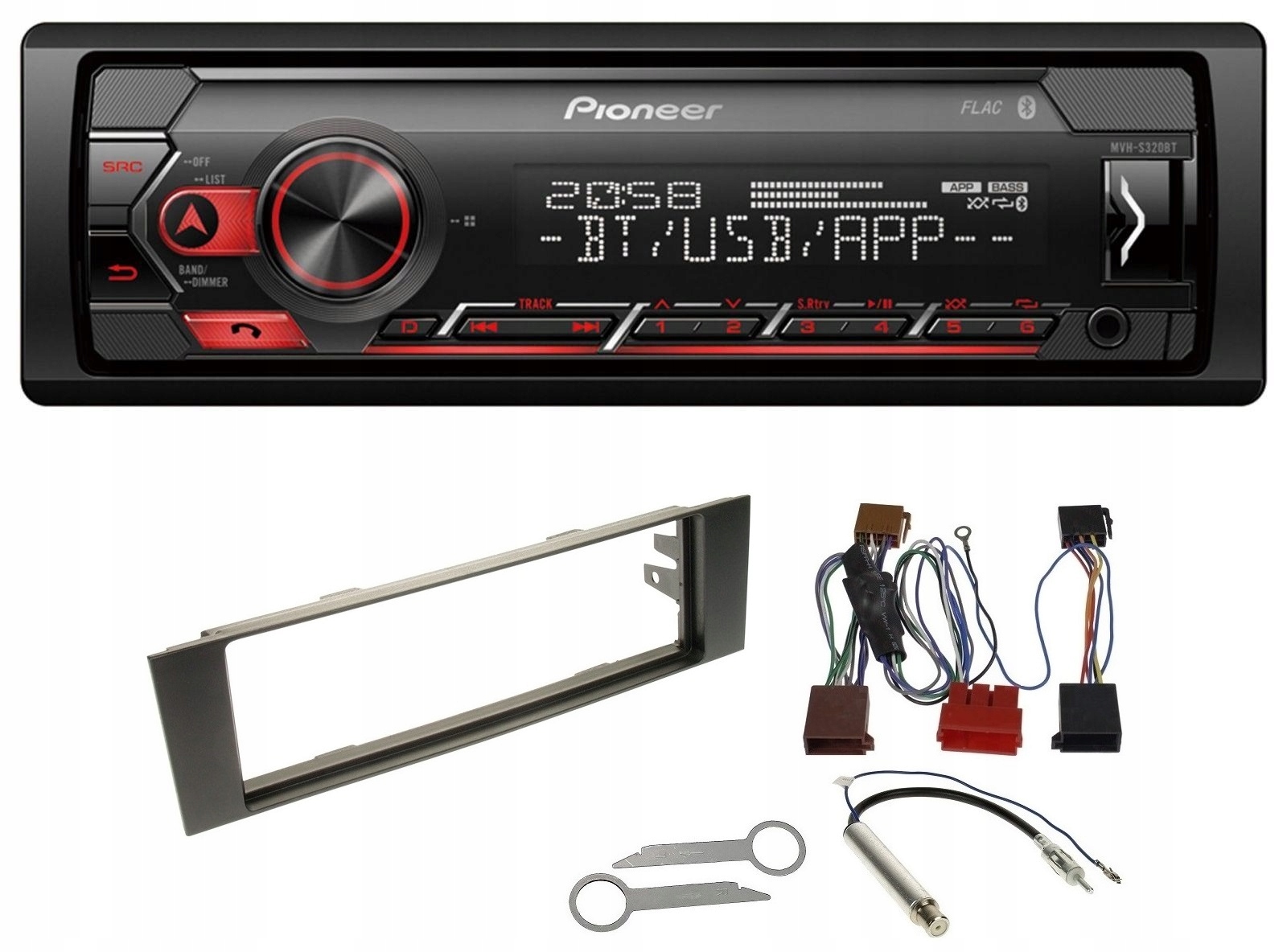 autorádio MP3 Usb Bluetooth Audi A3 8P 2003-2006 Pioneer MVH-S320BT