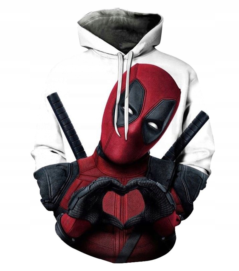 

Rewelacyjna Bluza 3D Deadpool Marvel Jakość