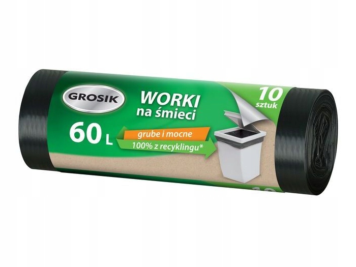 

Grosik Worki Na Śmieci 60L 10 Sztuk Mocne