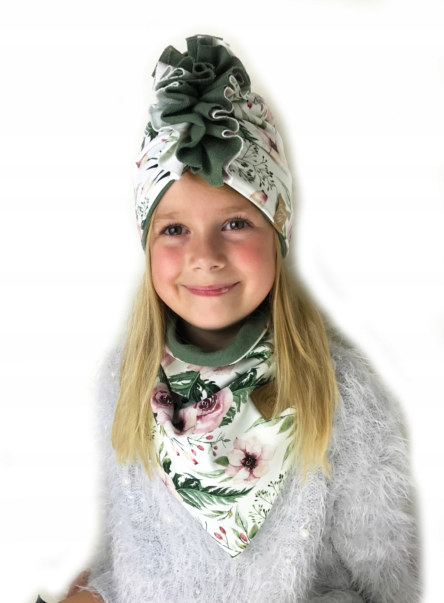 

Zestaw Czapka , Turban + Chusta duo kolor 44-47