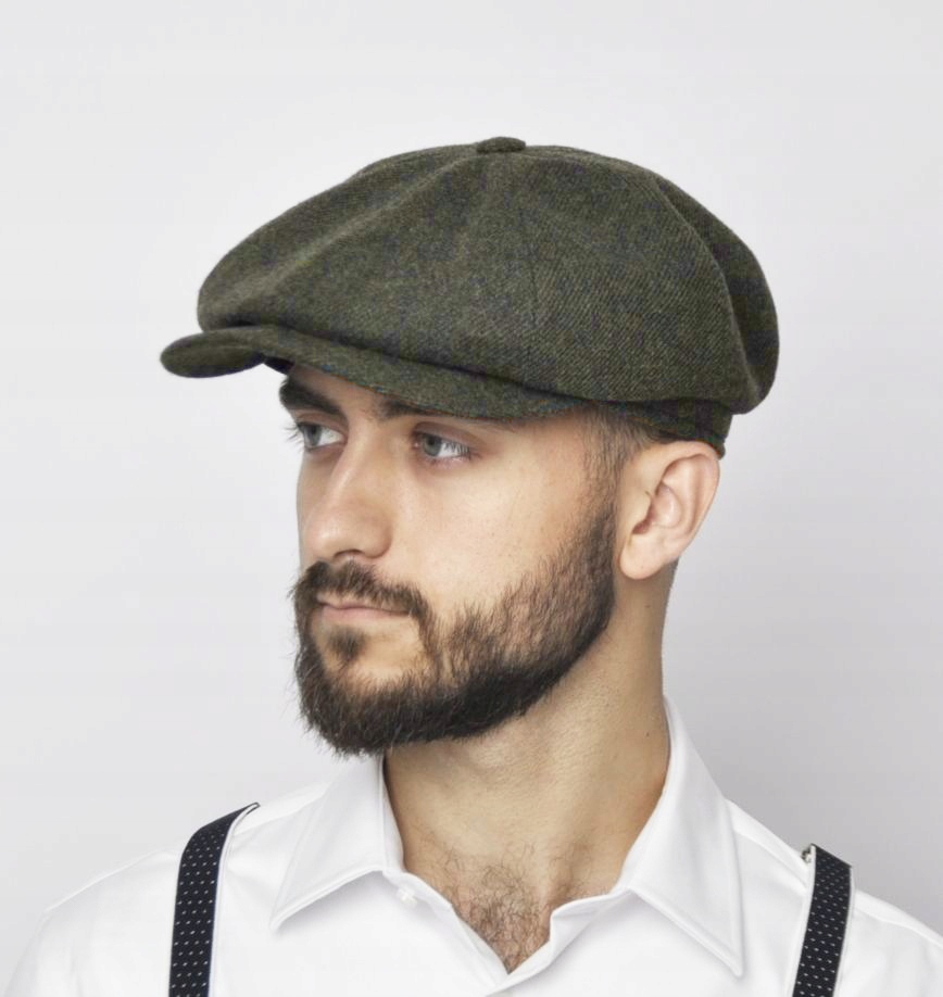 

Elegancki kaszkiet męski Shelby khaki 61