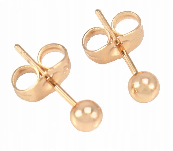 

Kolczyki Złote Kulki 4 mm18 Krt Stal Chirurgiczna