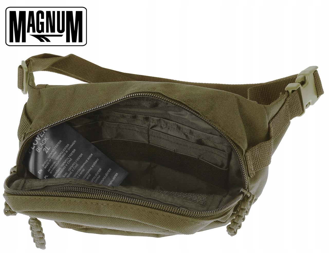 NERKA WOJSKOWA MAGNUM PLOVER TORBA BIODROWA SASZETKA NA PAS MOLLE OLIVE Cechy dodatkowe uchwyt do mocowania