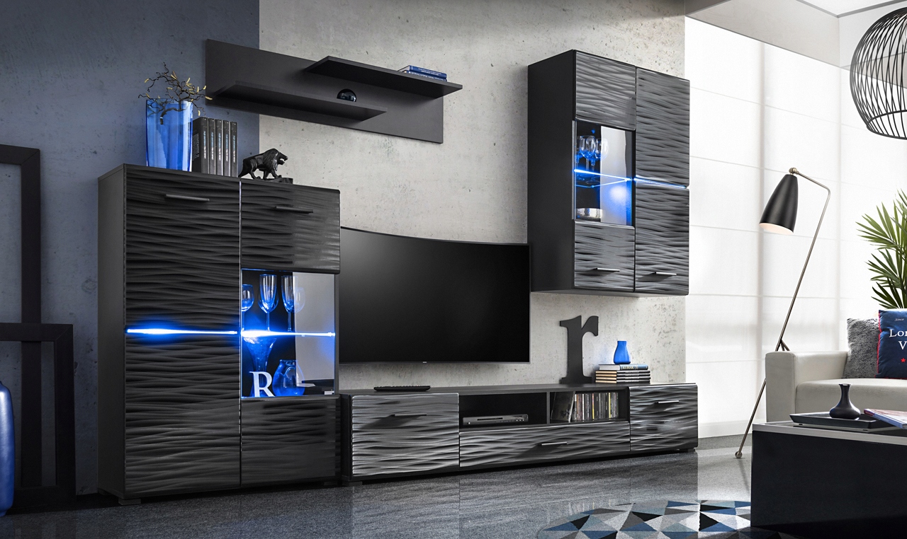 Стенка МЭДИСОН с Led ! 3D-эффект и Блеск !