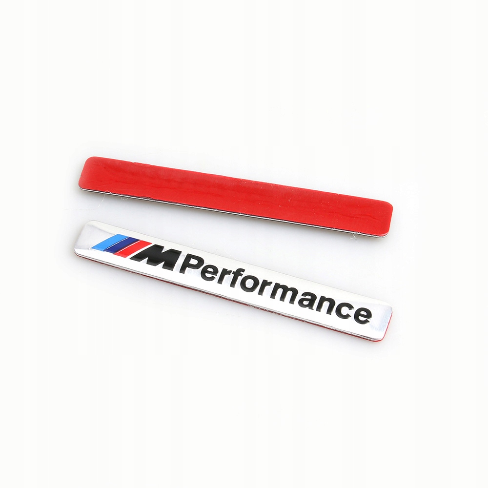 

M Performance Bmw metalowe srebrne, naklejka 3D