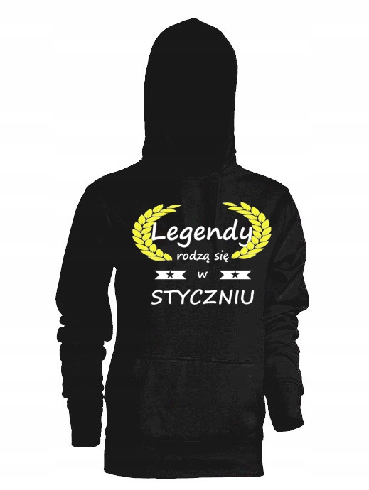 

Bluza z kapturem Legendy Rodzą Się W podaj miesiąc