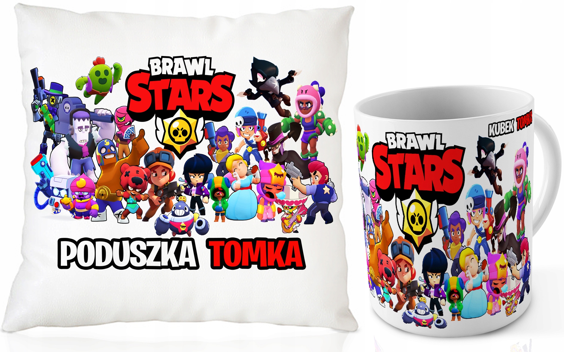 КРУЖКА + ПОДУШКА ИМЯ МНОГО МОДЕЛЕЙ B RAWL STARS