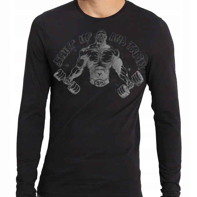 Longsleeve na siłownię Shut Up And Train Black M