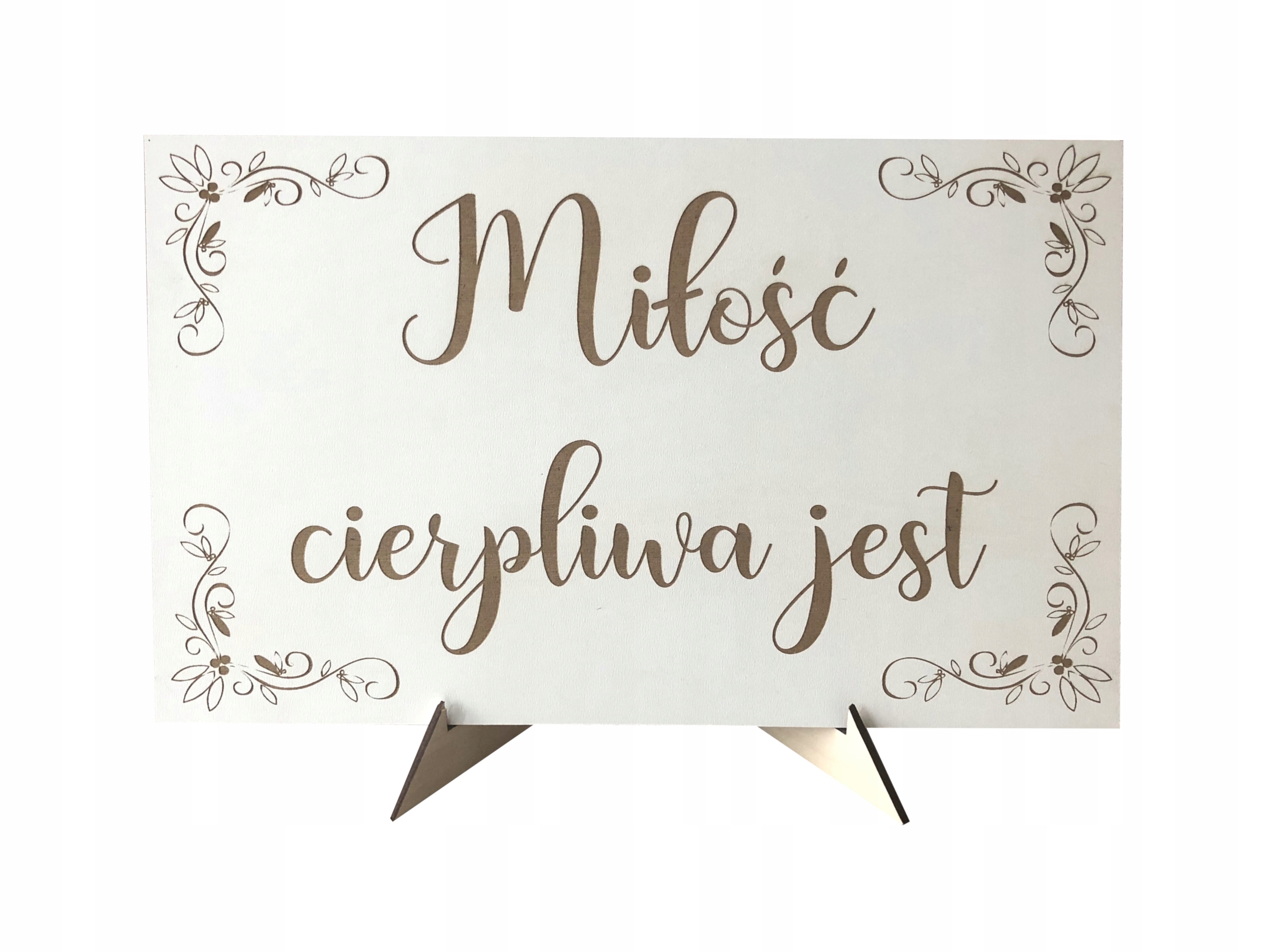 

16 Tabliczek Z Hymnem O Miłości 30X20 Białe Grawer
