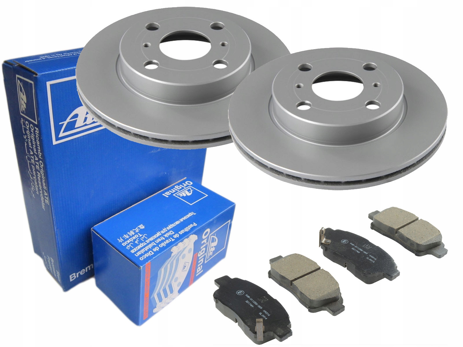 ДИСКИ + КОЛОДКИ ATE ПЕРЕДНЯ TOYOTA YARIS 1.0 1.3 1.4