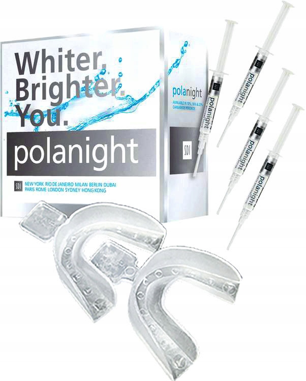 

Żel Do Wybielania Zębów Polanight 4*16% Nakładki