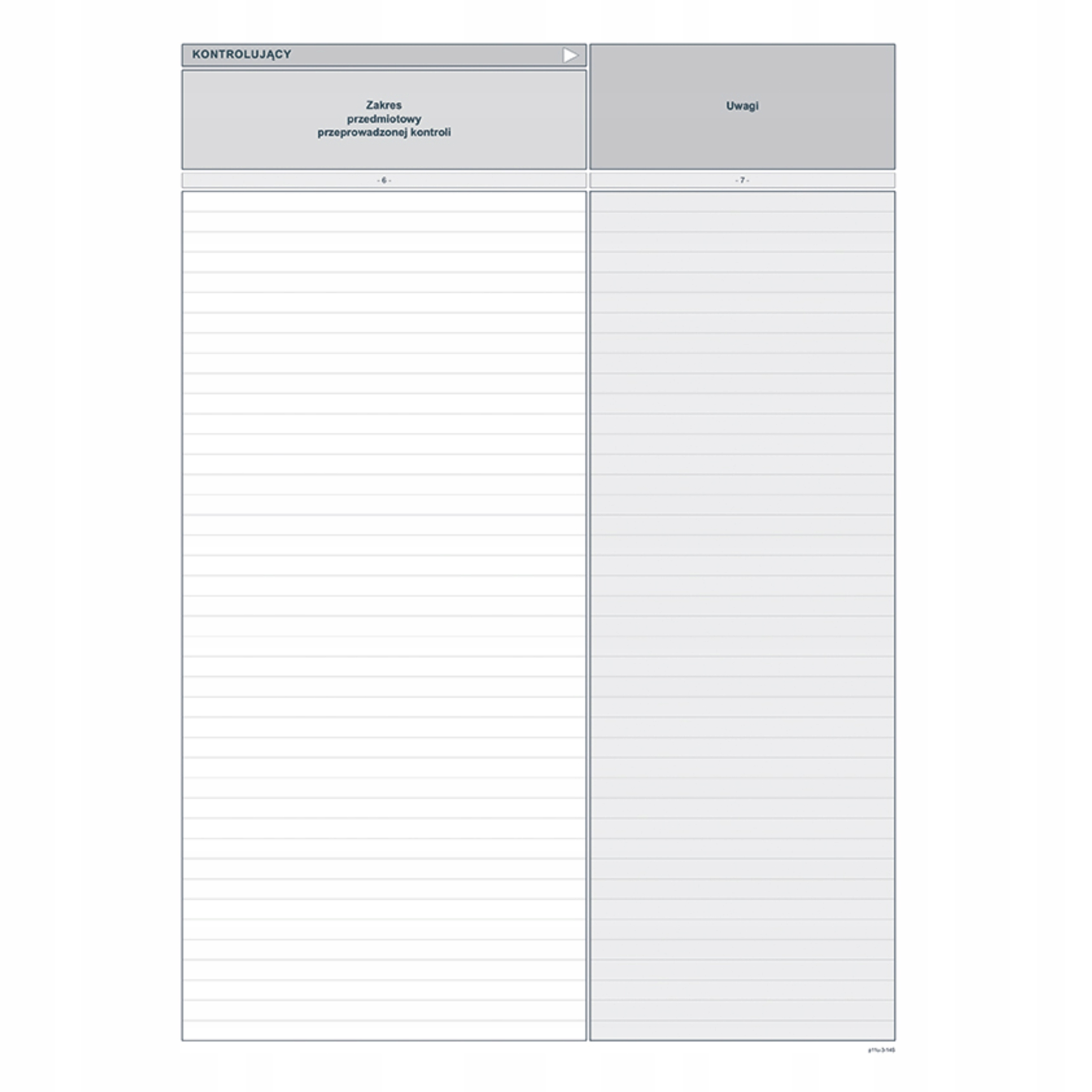 Bloczek druk książka kontroli Mipro A4 P11 Marka Michalczyk i Prokop